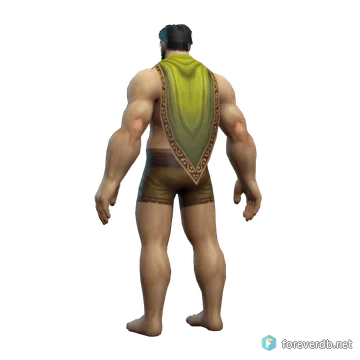 Traveler's Shawl worn by a human male, rendered from the Forever client