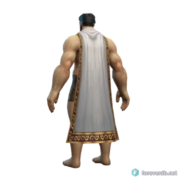 Gossamer Cape worn by a human male, rendered from the Forever client