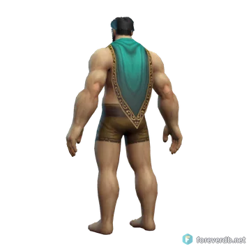 Linked Chain Cloak worn by a human male, rendered from the Forever client
