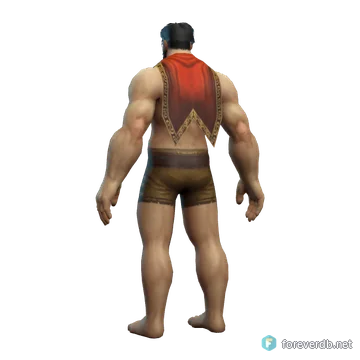Inferno Cloak worn by a human male, rendered from the Forever client