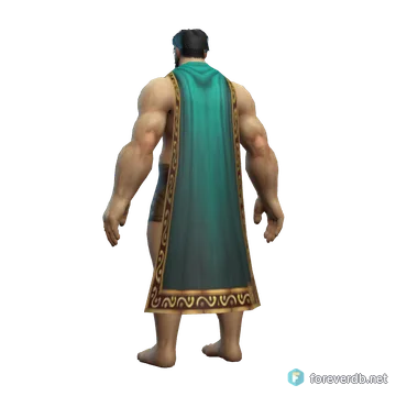 Twilight Cape worn by a human male, rendered from the Forever client