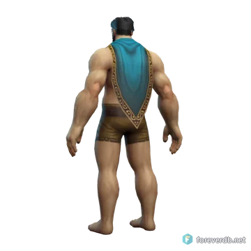 Reinforced Chain Cloak worn by a human male, rendered from the Forever client