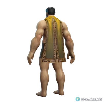 Elegant Cloak worn by a human male, rendered from the Forever client