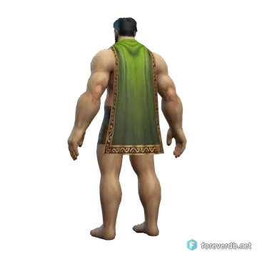 Conjurer's Cloak worn by a human male, rendered from the Forever client