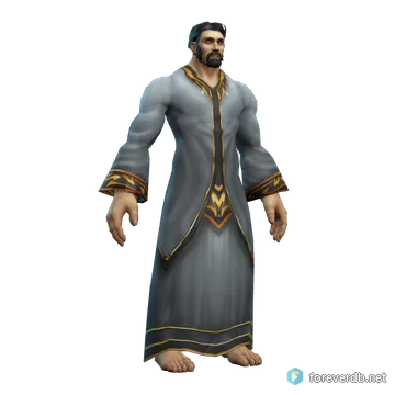 Astral Knot Robe worn by a human male, rendered from the Forever client