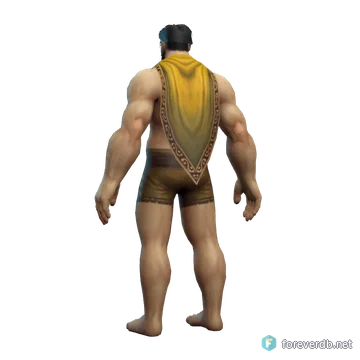 Sun-beaten Cloak worn by a human male, rendered from the Forever client