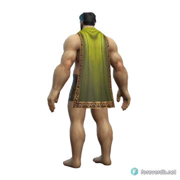 Sylvan Cloak worn by a human male, rendered from the Forever client