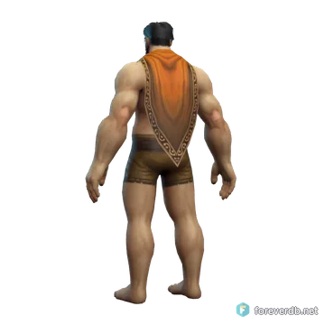 Worn Cloak worn by a human male, rendered from the Forever client