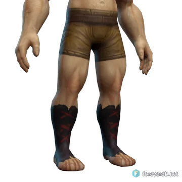 Prospector's Boots worn by a human male, rendered from the Forever client