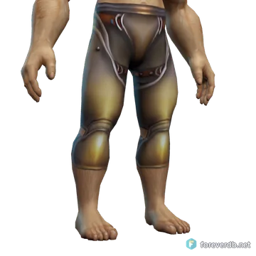 Lord's Legguards worn by a human male, rendered from the Forever client