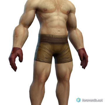 Tribal Gloves worn by a human male, rendered from the Forever client