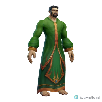 Ivycloth Robe worn by a human male, rendered from the Forever client