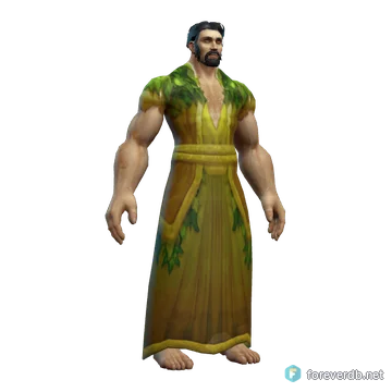 Willow Robe worn by a human male, rendered from the Forever client