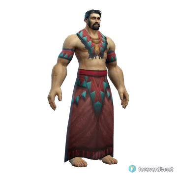 Aboriginal Robe worn by a human male, rendered from the Forever client