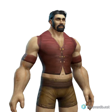 Thin Cloth Armor worn by a human male, rendered from the Forever client