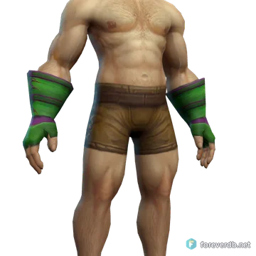 Hibernal Gloves worn by a human male, rendered from the Forever client