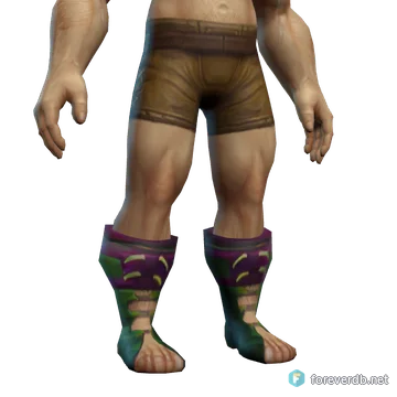 Hibernal Boots worn by a human male, rendered from the Forever client