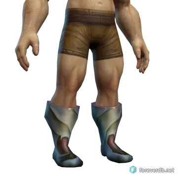 Polished Steel Boots worn by a human male, rendered from the Forever client