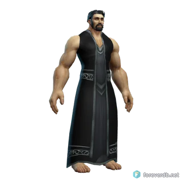 Silver-thread Robe worn by a human male, rendered from the Forever client
