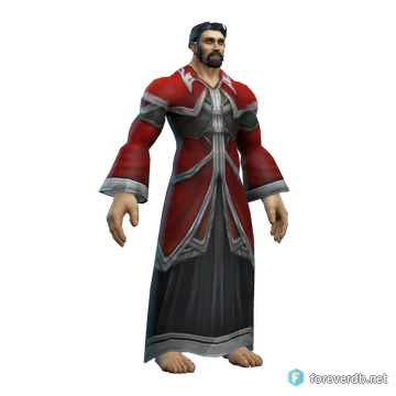 Flarecore Robe worn by a human male, rendered from the Forever client