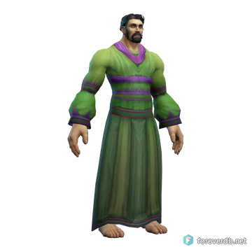 Pressed Felt Robe worn by a human male, rendered from the Forever client