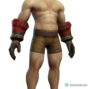 Mercurial Gauntlets worn by a human male, rendered from the Forever client