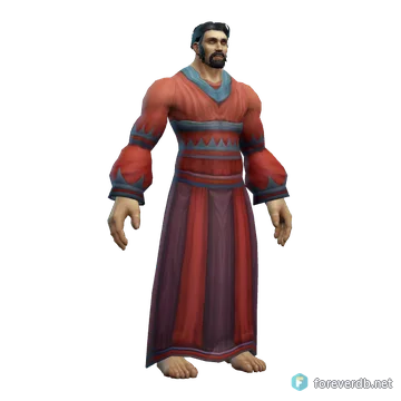 Smoldering Robe worn by a human male, rendered from the Forever client
