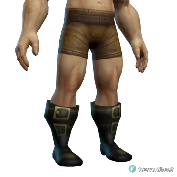 Poacher Boots worn by a human male, rendered from the Forever client