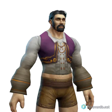 Embroidered Armor worn by a human male, rendered from the Forever client