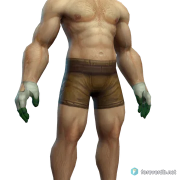 Shimmering Gloves worn by a human male, rendered from the Forever client