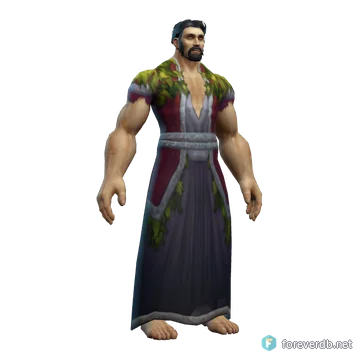 Sleeping Robes worn by a human male, rendered from the Forever client