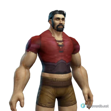 Tribal Vest worn by a human male, rendered from the Forever client