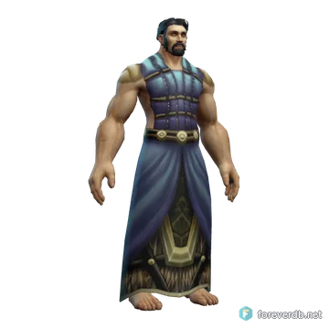 Nightsky Robe worn by a human male, rendered from the Forever client
