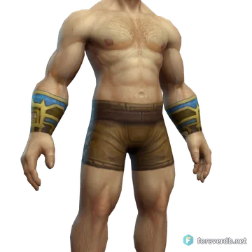 Arcane Runed Bracers worn by a human male, rendered from the Forever client