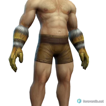 Thorncursed Grips worn by a human male, rendered from the Forever client