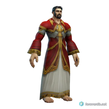 Robe of Power worn by a human male, rendered from the Forever client