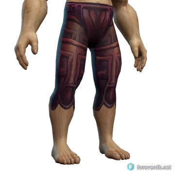High Chief's Legguards worn by a human male, rendered from the Forever client