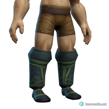 Traveler's Boots worn by a human male, rendered from the Forever client