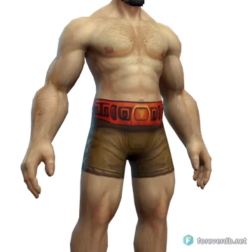 Bloodforged Belt worn by a human male, rendered from the Forever client