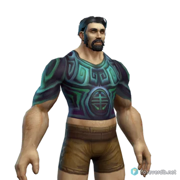 Symbolic Breastplate worn by a human male, rendered from the Forever client