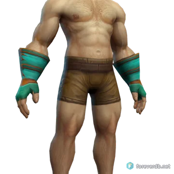 Arachnidian Gloves worn by a human male, rendered from the Forever client
