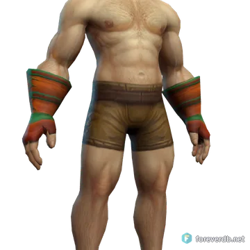 Serpent Gloves worn by a human male, rendered from the Forever client