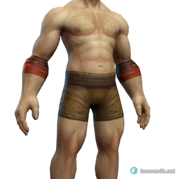 Engraved Bracers worn by a human male, rendered from the Forever client