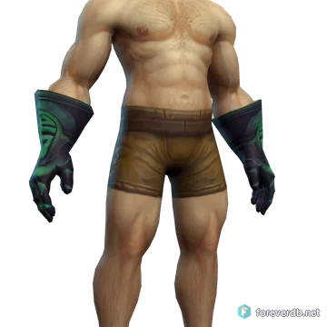 Symbolic Gauntlets worn by a human male, rendered from the Forever client