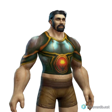 Lofty Breastplate worn by a human male, rendered from the Forever client