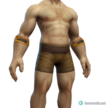 Lofty Armguards worn by a human male, rendered from the Forever client