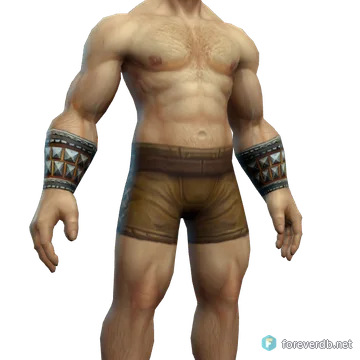 Freebooter's Armband worn by a human male, rendered from the Forever client
