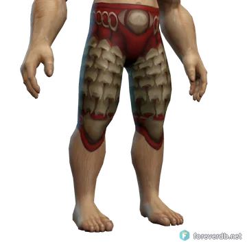Mercurial Legguards worn by a human male, rendered from the Forever client