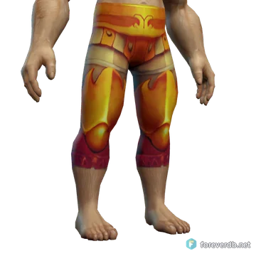 Legplates of Blazing Light worn by a human male, rendered from the Forever client