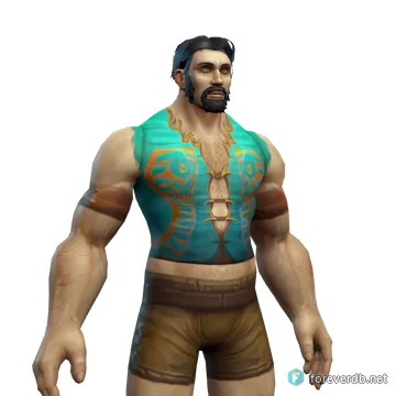 Arachnidian Armor worn by a human male, rendered from the Forever client